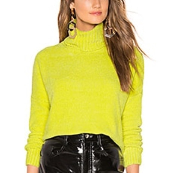 Lovers and Friends Geneva Chenille Sweater in Lime Size Small - Picture 1 of 5